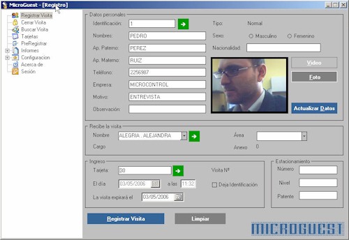 MicroGuest Programa para el registro y salida de visitas a un recinto u empresa