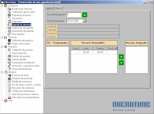 MicroTime Programa de control y gestión de asistencia relojes control MicroControl